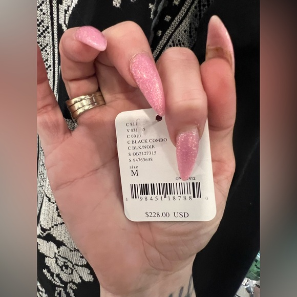 We the Free People Lace Embroidered Denim Shirt, MED NWT - Picture 5 of 7